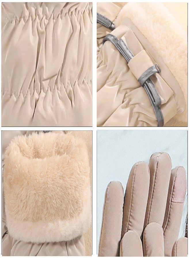 OVOY Womens Windproof Waterproof Thermal Touchscreen Outdoor Gloves Winter Warm Snow Gloves for Skiing Cycling - Image 3